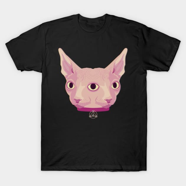 Two-Faced Sphynx From Outer Space T-Shirt by BadOdds